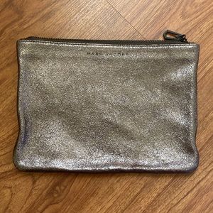 EUC Marc Jacobs metallic leather clutch/pouch